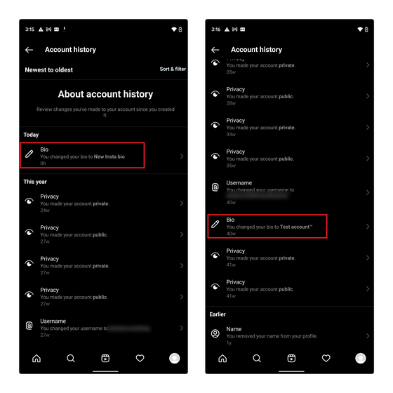 ఇన్స్టాగ్రామ్లో పాత బయోని కనుగొనండి
